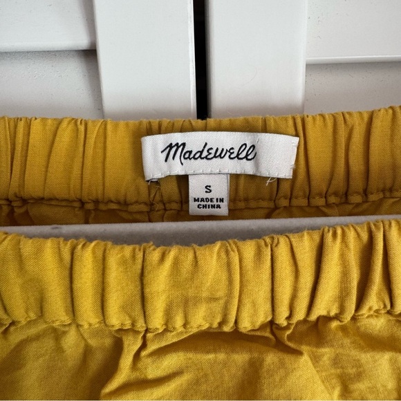 Madewell Eyelet Off-the-Shoulder Cropped Top Gold Apple Yellow Festival Small - Picture 5 of 7